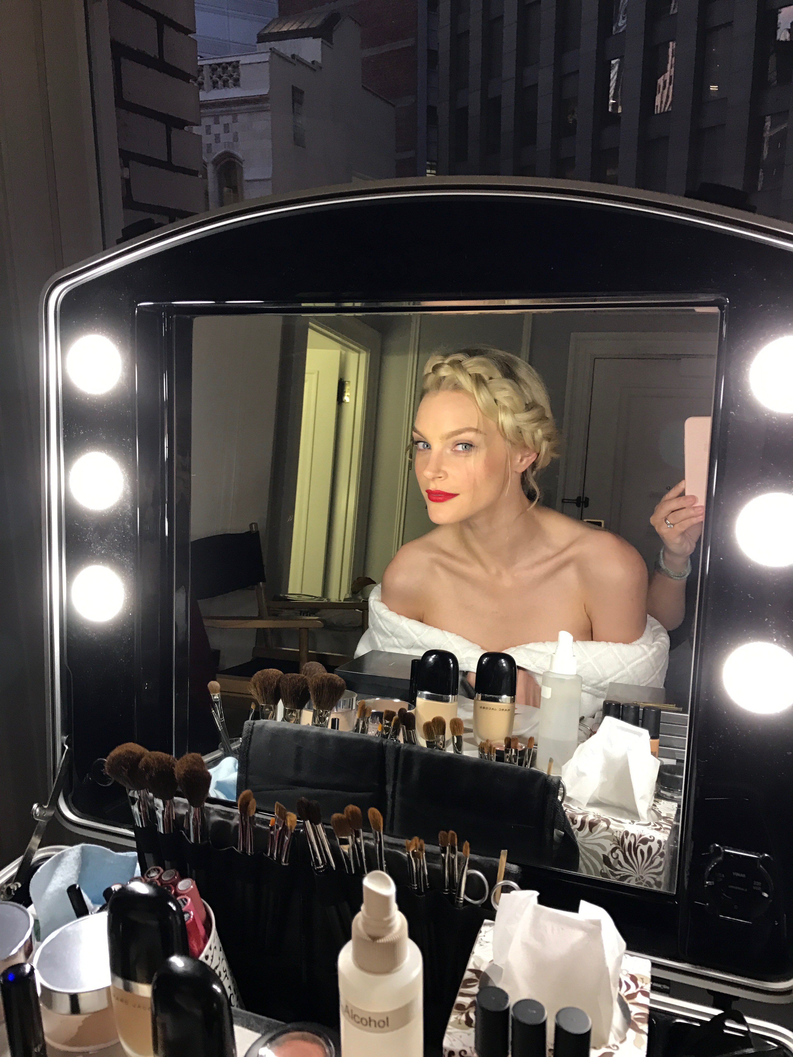 Jessica Stam with hair and makeup by Triple Twist at the Palace Hotel San Francisco