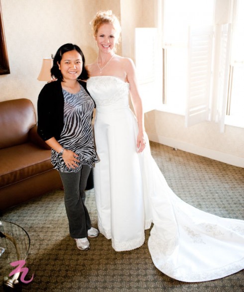 Mei with her client just before the ceremony.