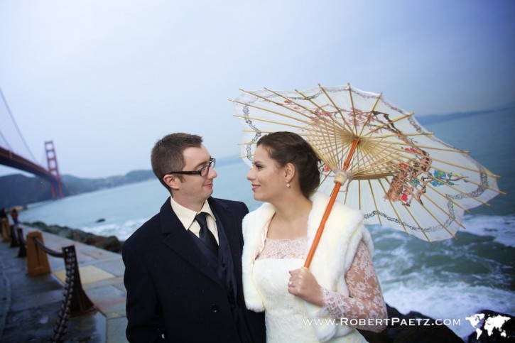 Chinese Parasol Cherry Blossom Wedding Umbrella Golden Gate Bridge