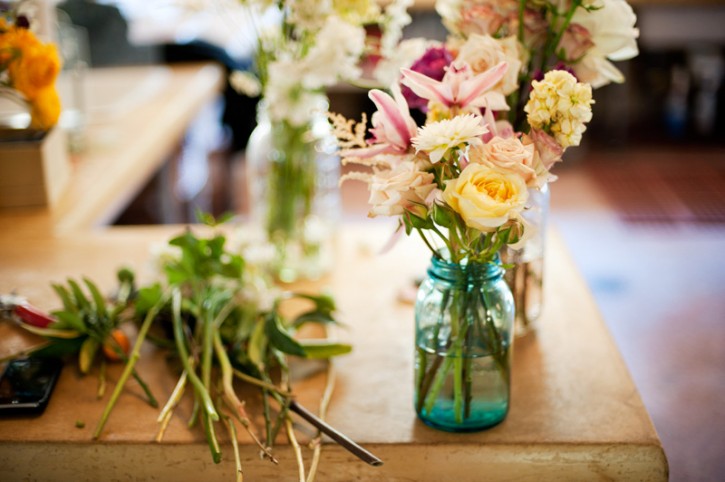 Beautiful Floral Arrangement for Marin Ranch Wedding