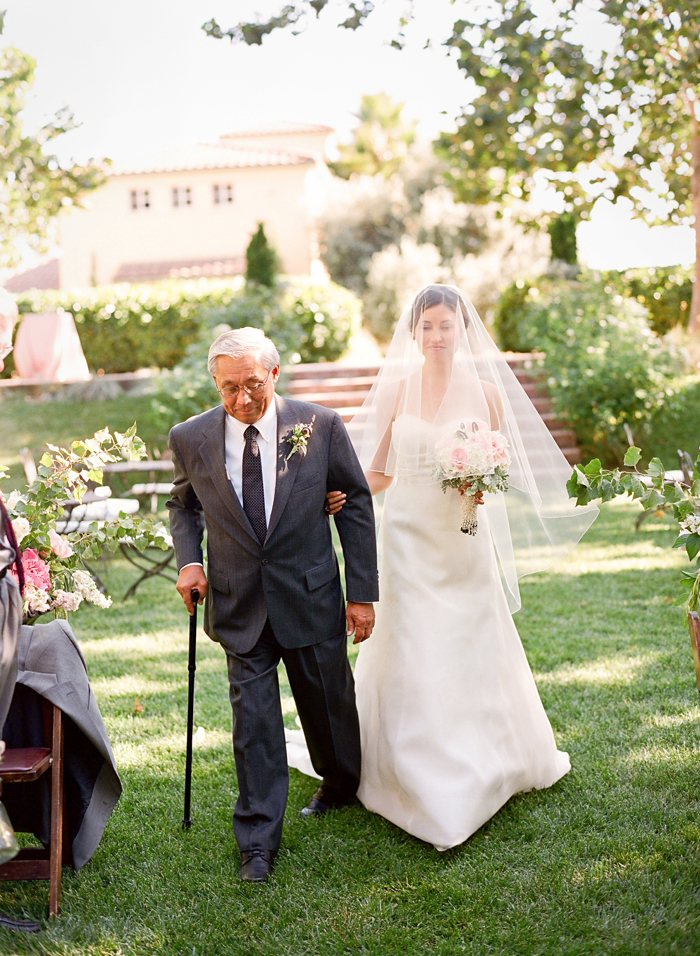 Father and Bride Walking Aisle - Bear Flag 