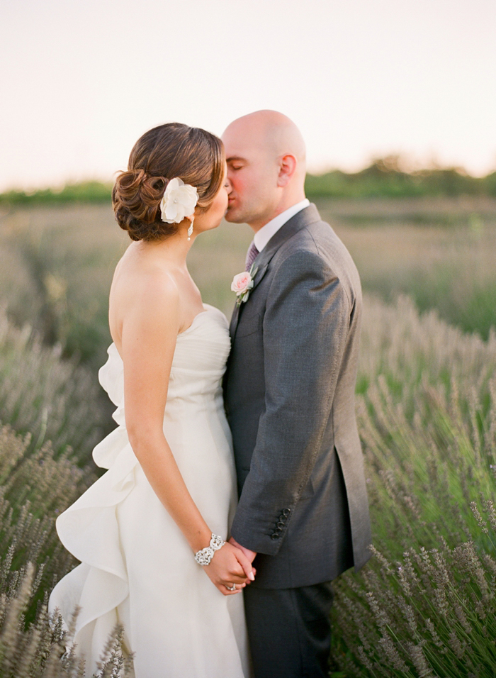 Bride Kiss Lavender Field Elegant Updo