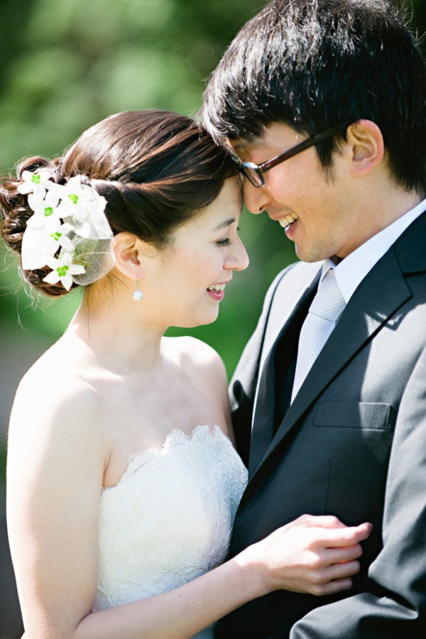 Asian Bride Marin San Francisco Updo Braids with Flower